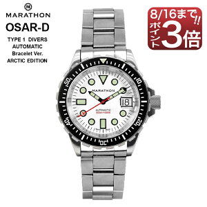 �_8��16���܂Ły�|�C���g3�{�z�^���v �r���v �~���^���[�E�H�b�` �A�����J�R MARATHON OSAR-D ARCTIC EDITION �I�[�T�[ �A�[�N�e�B�b�N�G�f�B�V���� WW194006SS-2501�y�u���XVer.�z Divers Automatic 300M