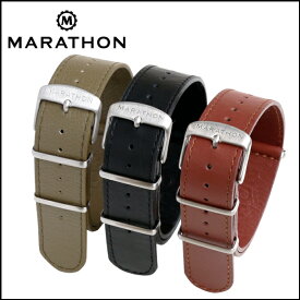 腕時計 ベルト ミリタリーウォッチ アメリカ軍 MARATHON Leather NATO Strap マラソン レザーナトーストラップ 16mm 18mm 20mm 22mm