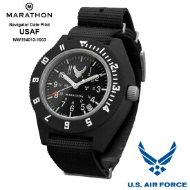 時計 腕時計 ミリタリーウォッチ アメリカ軍 MARATHON Navigator Date USAF U.S. Air Force Pilot マラソン ナビゲーター デイト アメリカ空軍 パイロット クォーツ WW194013BK-1003