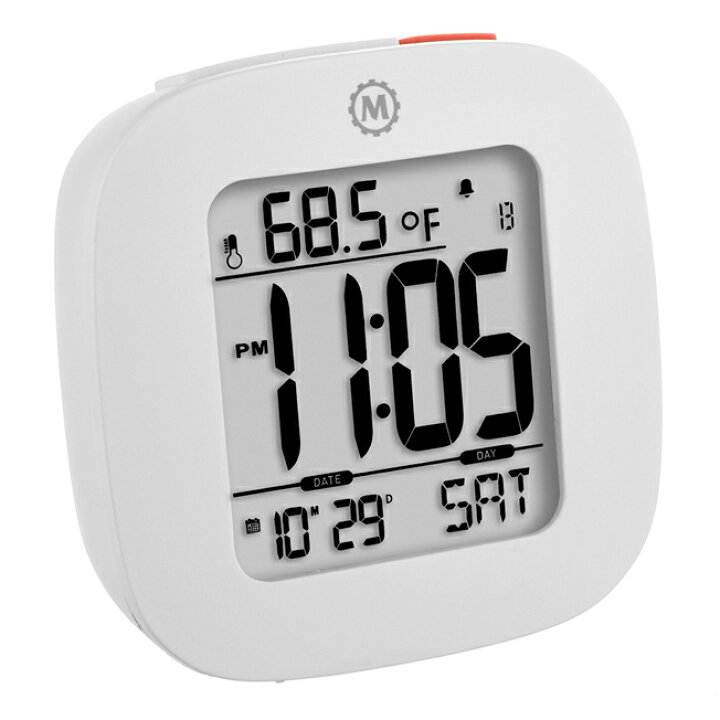 MARATHON コンパクト デジタル アラームクロック 目覚まし時計 温度計 カレンダー 電池付 CL030058 マラソン 時計 ベルトの専門店クロノワールド