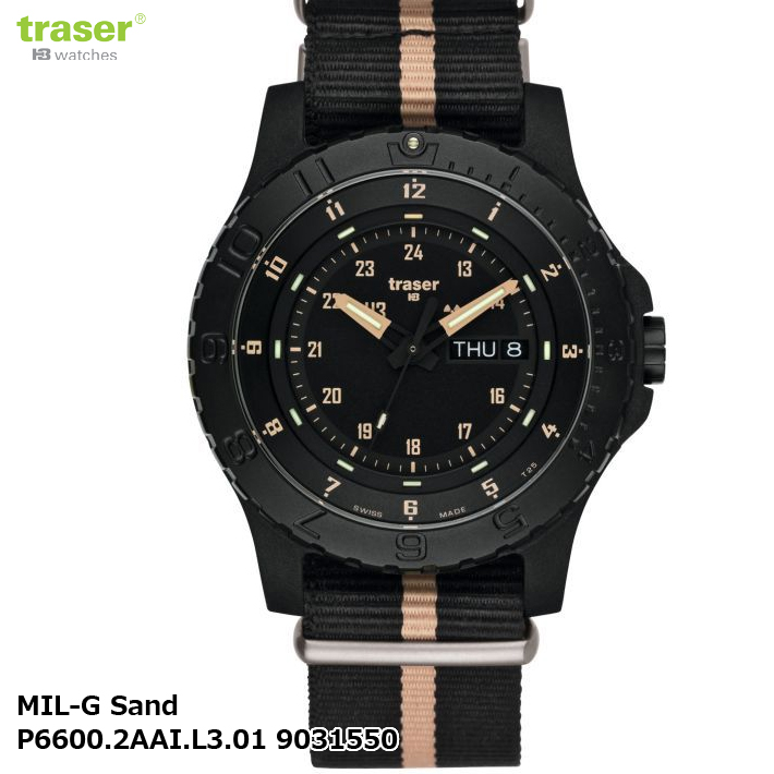 メンズ腕時計 お取寄せ 時計 売れ筋 腕時計 ミリタリーウォッチ 9031550 新色追加 Sand MIL-G TRASER P6600.2AAI.L3.01