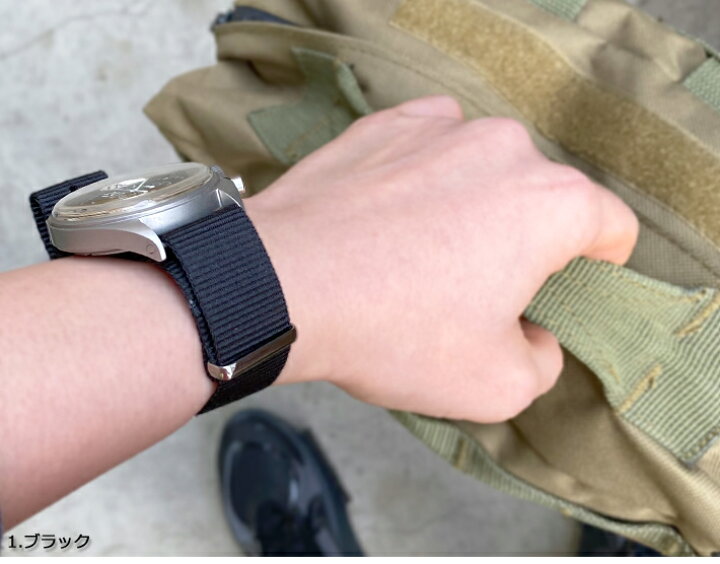 楽天市場 腕時計 ベルト クロノワールドnatoタイプ ナイロンストラップ 18mm mm 22mm 新色 時計ベルトの専門店クロノワールド