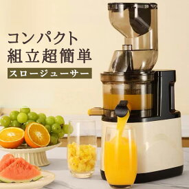 【 新生活応援】 スロージューサー 低速回転 ジューサー 搾りカス分離 ミニスロージューサー 小型 大容量 ミキサー 高い搾汁率 酸化しにくい コンパ クト フルーツ 野菜 ビタミン 酵素 鮮度キープ フレッシュジュース お手入れ簡単