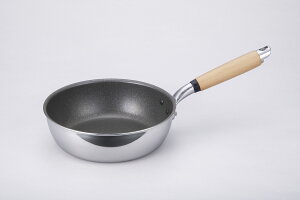 【送料無料】PFOAフリー安心安全の日本製フライパン 極ふかみ IH深型フライパン22cm 軽量モデル 北陸アルミニウム IH対応 新生活 【あす楽対応】