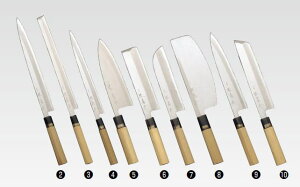 堺菊守 和包丁 銀3 鎌型薄刃(関西型) 240mm【庖丁 業務用ナイフ 和包丁】【水牛】【片刃】【業務用】