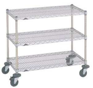 スーパーエレクター・カート ミニカート NMCC-S【代引き不可】【業務用配膳車 キッチンワゴン キャスター付ワゴン】【エレクター】【ステンレスカート】【業務用】