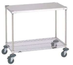 ステンレスエレクター・カート ワーキングカート 1型 NSWT1E-S【代引き不可】【業務用配膳車 キッチンワゴン キャスター付ワゴン】【エレクター】【ステンレスカート】【業務用】