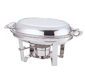 UK18-8 スタッキング 小判チェーフィング ディッシュ 菊渕 24インチ【代引き不可】【バイキング用品 ビュッフェ用品】【チェーフィングディッシュ】【チェーフィング】【バンケットウェア