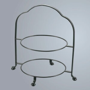 SW 18-8 ハイティースタンド(黒塗装仕上)大 2段【ビッフェ用品】【ステンレス】