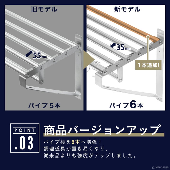 楽天市場】パイプ棚 壁 収納棚 ステンレス 業務用 幅1500mm PRO-WSP150 