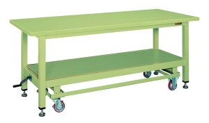 【個人宅配送不可】超重量作業台KWCタイプ・ハンドル昇降移動式 KWCS-18【代引き不可】