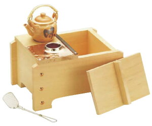 桧角型湯ドーフセット(炭用) UH-1021 1人用 【代引き不可】【鍋料理】【湯豆腐セット】【湯どうふセット】【業務用】