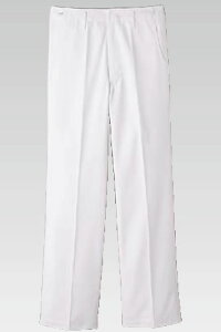 男性用パンツ KC-431(ホワイト) 76cm【白衣 ユニフォーム 作業着】【コック服】【飲食店用】【業務用】