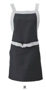 エプロン EA-1876 (黒) L【前掛け】【白衣 ユニフォーム 作業着】【飲食店用】【業務用】