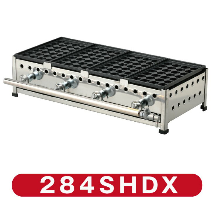 楽天市場】【新製品】IKK業務用たこ焼き器28穴×4連 引出付 鉄鋳物 