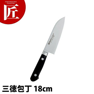 ミソノ モリブデン鋼 包丁 ツバ付三徳(両刃) 180mm No581 ステンレス【ctss】 包丁 和包丁 洋包丁 三徳包丁 万能包丁 ステンレス 業務用