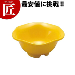 パズルコバチ 姫梅小鉢 KD-102 イエロー(Y)【ctss】 メラミン食器 給食用食器 食堂 幼稚園 保育園 学校 介護用 和食器 業務用メラミン食器 業務用プラスチック食器 割れない 軽い 軽量