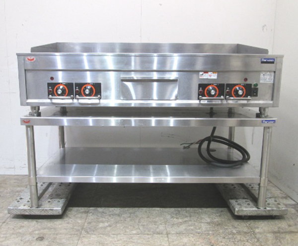 中古厨房 マルゼン 台付グリドル MEG-126 業務用鉄板 1200×600×300 /23F3005Z | 得値厨房