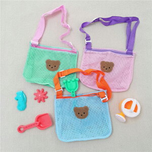 ビーチバッグ メッシュバッグ クロスバッグ ハンドバッグ 赤ちゃん エコバッグ 収納 おむつ入れ くま 繍 キルト 男の子 女の子 ベビー 赤ちゃん プレゼント 出産祝い かわいい 人気 新作 ミ