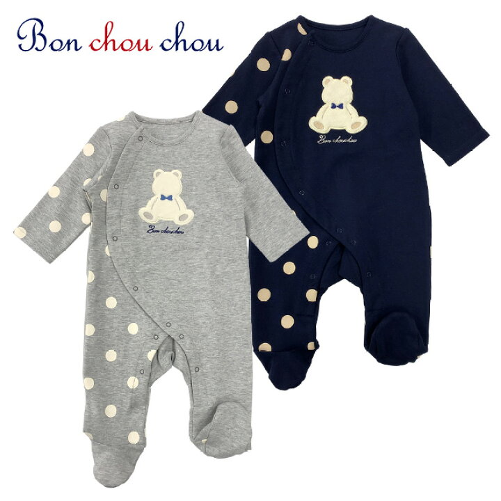 楽天市場 足付き カバーオール 男の子 女の子 秋 冬 長袖 ベビー服 前開き くま クマ アップリケ ドット 水玉 60cm 70cm グレー ネイビー ブルー ベビー 服 赤ちゃん ロンパース 出産祝い ギフト プレゼント P2810 ニシキ ボンシュシュ チャックルベビー chuckle 楽天市場 足付き カバーオール 男の子 女の子 秋 冬 長袖 ベビー服 前開き くま クマ アップリケ ドット 水玉 60cm 70cm グレー ネイビー ブルー ベビー 服 赤ちゃん ロンパース 出産祝い ギフト プレゼント P2810 ニシキ ボンシュシュ チャックルベビー chuckle