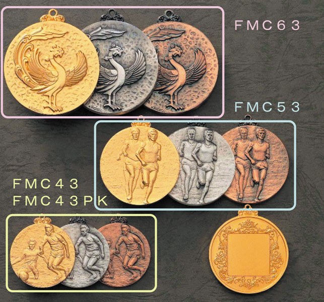 期間限定特別価格 メダル FMC63 金 ゴールド 待望 直径63mm