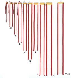 ペナント［RP-14］Gサイズ 幅3.8cm×長さ40cm 10本セット 紅白リボン 持ち回りトロフィー 優勝カップ用ペナントリボン