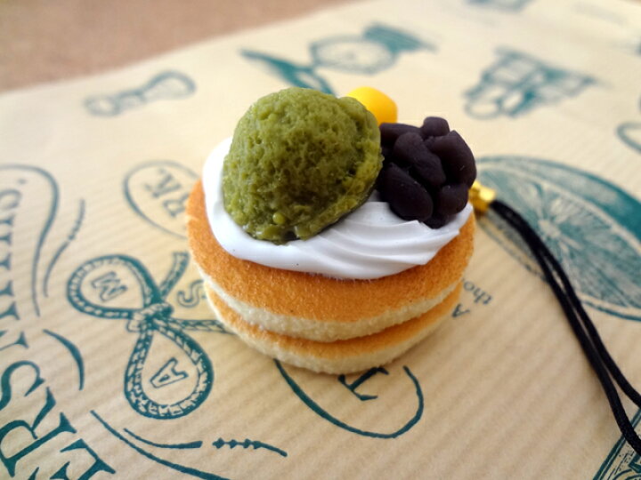 楽天市場】ストラップ（携帯ストラップ）フルーツホットケーキ 抹茶 