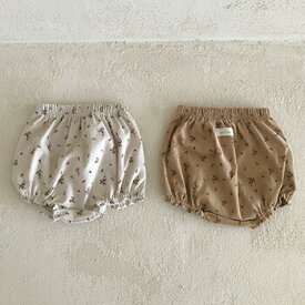 【即納】【BABY】コーデュロイ ブルマ パンツ 花柄 ベビー おむつカバー お誕生日 シンプル ナチュラル 出産祝い 秋 冬 ボトム パンツ 韓国 ベビー服 子供服 韓国子供服　韓国ベビー服 韓国服 こども服 子ども服 【COCORIA/ココリア】