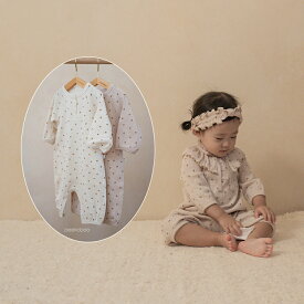 【BABY】モス ロンパース スーツ パジャマ 室内着 部屋着 寝巻 肌着 ルームウエア カバーオール オールインワン プレゼント オーバーオール サロンペット パンツ ベビー ブルマ 出産祝い ボトム 韓国 ベビー服 子供服 韓国子供服【COCORIA/ココリア】