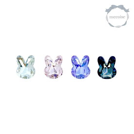 ネイルストーン ハンドメイド 韓国 レジン ネイル ストーン うさぎ ラビット Vカットストーン ガラス ガラスストーン クリスタル クリスタルストーン 兎 ビジュー ラインストーン デコパーツ アニマル 動物 ピンク パープル 紫 ブラック 黒 大きい 大きめ ジェルネイル