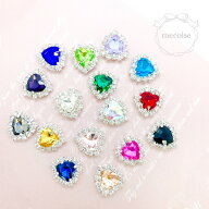 ネイルパーツ ハンドメイド 韓国 レジン ネイル パーツ 囲み ハート デコパーツ ビジュー ジュエリー ネ…