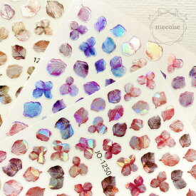 ネイルシール ハンドメイド 韓国 レジン ネイル シール ホログラム 花 フラワー キラキラ ニュアンス 大人 上品 オーロラ アンティーク レトロ メタリック ステッカー 貼るだけ 簡単 ブルー 青 パープル 紫 イエロー 黄色 オレンジ レッド 赤 材料 レジン封入 ジェルネイル