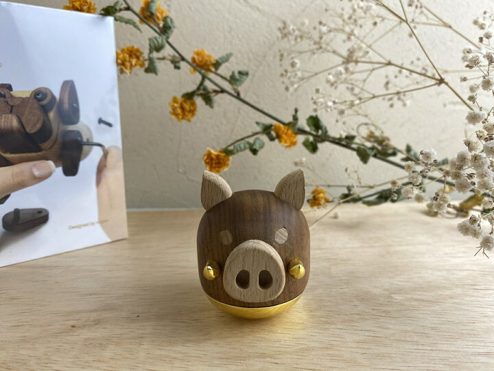 楽天市場】『ハンドメイド』木+金属イノシシの木彫り動物インテリア 