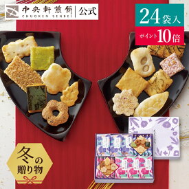 ＼P10倍 スーパーSALE期間中／中央軒煎餅 花色しおん 24袋 お歳暮ギフト おかき 個包装 詰め合わせ あられ せんべい ご挨拶 お礼 ギフト おすすめ お供え お中元 和菓子 お彼岸 法事 法要 帰省 手土産 お持たせ おもたせ 包装済み 送料無料 最強配送 お菓子 敬老の日 お返し