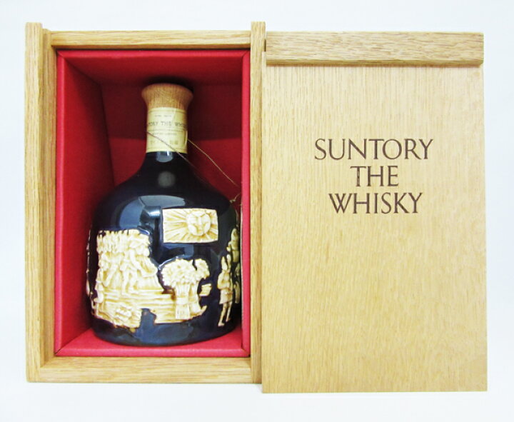楽天市場 レトロ 特級表示 サントリー ザ ウイスキー 陶器ボトル 43度 760ml 専用木箱付き 中央酒販