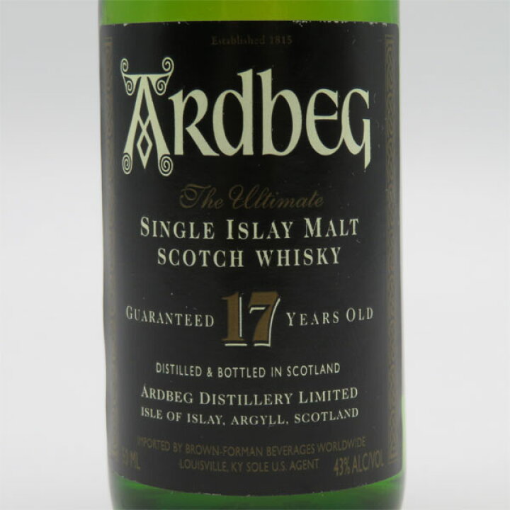 楽天市場】【ミニサイズ】【レトロ】アードベッグ17年 43度 50ml 並行  