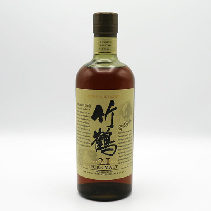 楽天市場】【旧ボトル】竹鶴21年 ピュアモルト 43度 700ml （箱なし  