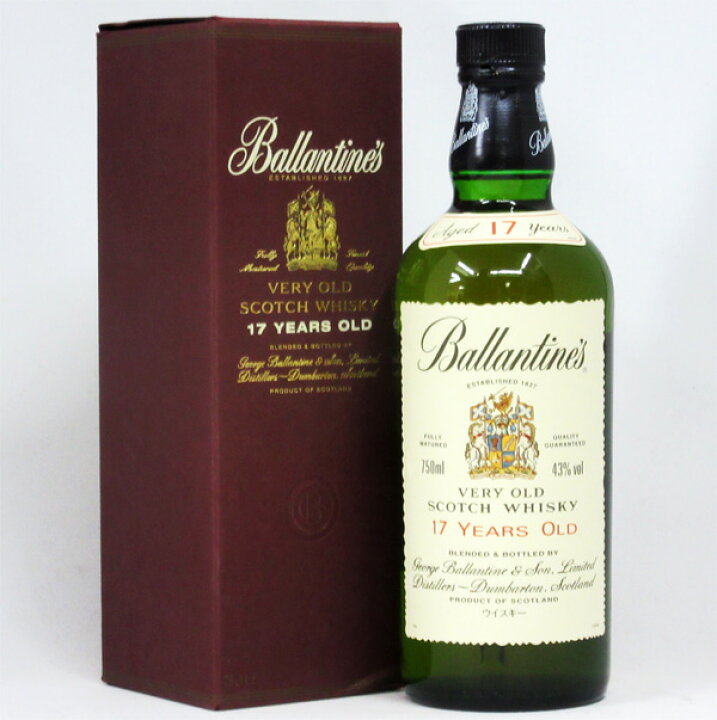 楽天市場】【レトロ】バランタイン17年 43度 750ml 正規品 （ブラウン 
