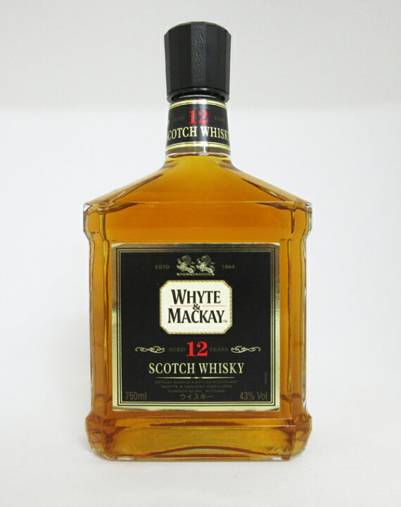 楽天市場】【レトロ】ホワイト＆マッカイ 12年 角瓶 43度 750ml 正規品 