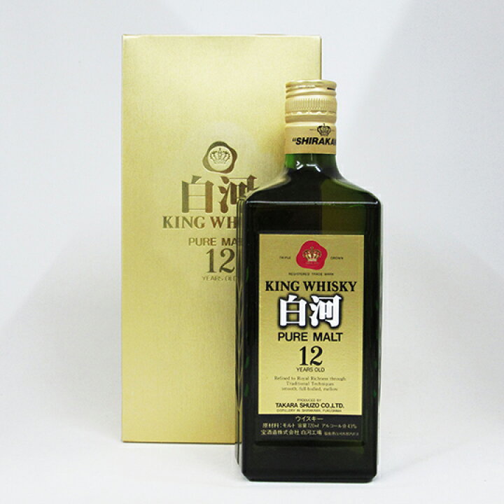 楽天市場】【レトロ】キングウイスキー 白河 12年 ピュアモルト 43度 