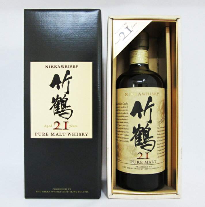 楽天市場】【レトロ】竹鶴21年 ピュアモルト 43度 700ml （専用化粧箱  