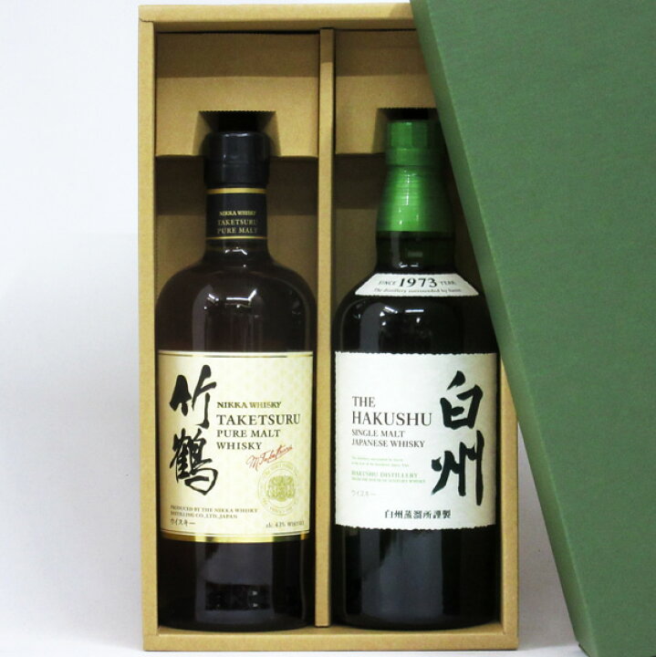 楽天市場】【ラッピング無料】竹鶴 白ラベル/白州 NV 700ml 2本箱入 