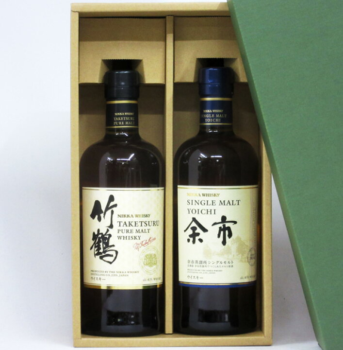 楽天市場】【ラッピング無料】竹鶴 白ラベル/余市 NV 700ml 2本箱入 