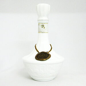 【レトロ:17年表記なし ネック部:大理石色】ニッカ 鶴 白陶器 43度 700ml (箱なし)