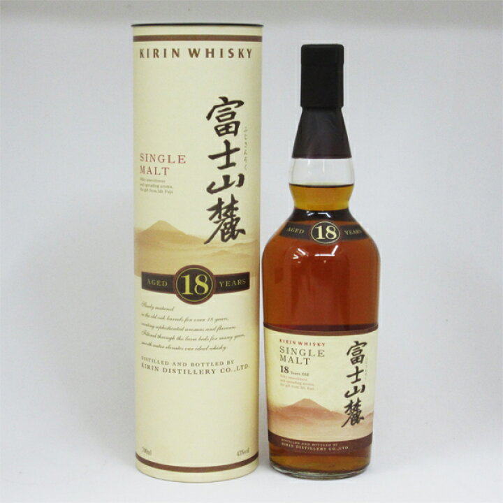 楽天市場】富士山麓18年 43度 700ml （専用缶BOX入） : 中央酒販