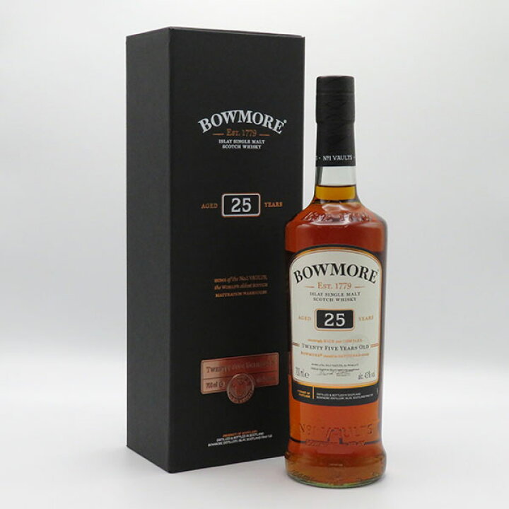 楽天市場】ボウモア25年 43度 700ml 正規品 （豪華化粧箱入） : 中央酒販