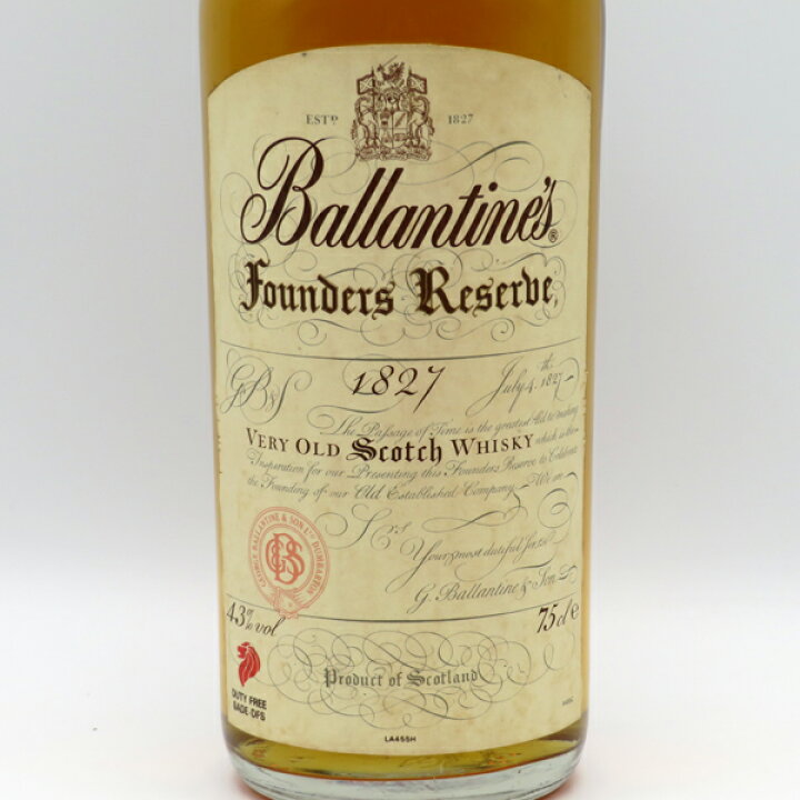 楽天市場】【レトロ】バランタイン ファウンダーズリザーブ 43度 750ml  