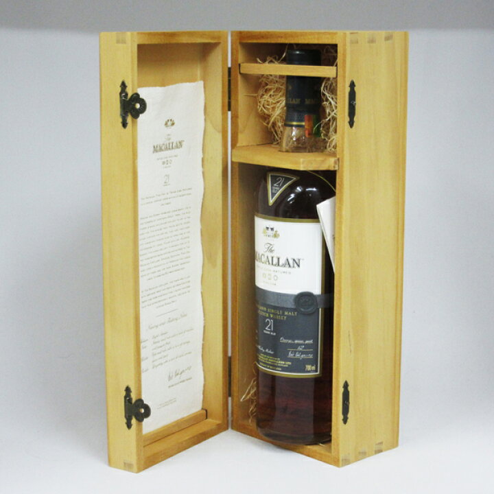 楽天市場】マッカラン21年 ファインオーク 43度 700ml 並行品 （専用木 