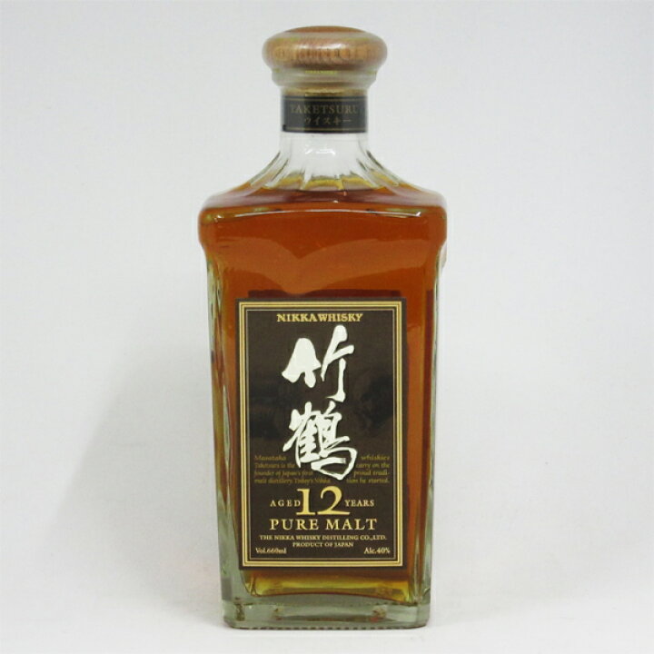 楽天市場】【レトロ】竹鶴12年 角瓶 40度 660ml （ブラウンラベル：箱 