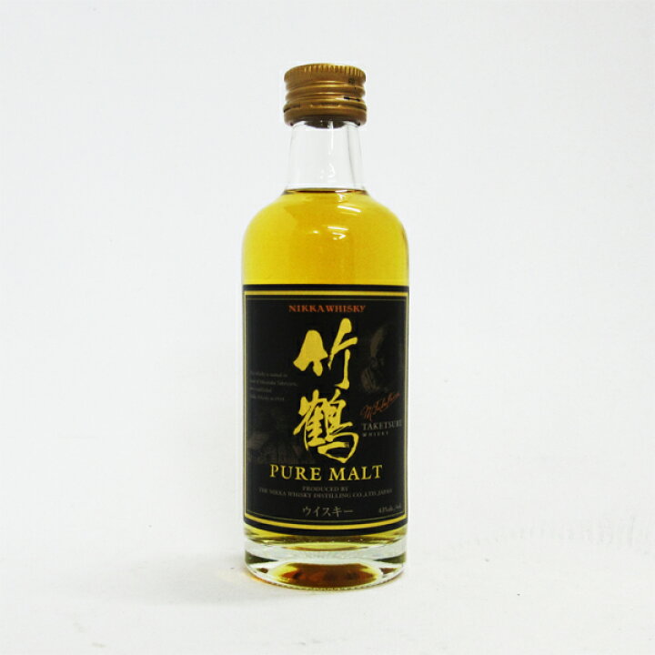 楽天市場】【ミニサイズ】竹鶴NV 黒ラベル ピュアモルト 43度 50ml  